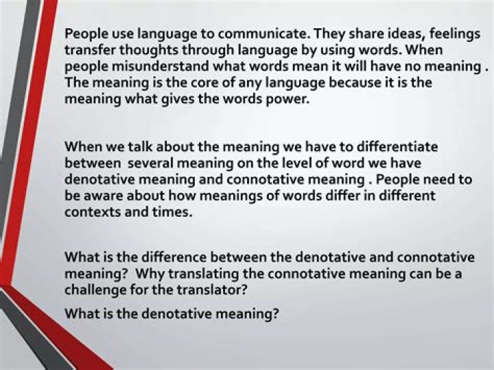 What is denotative language