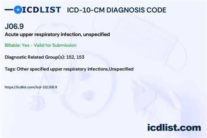 What is diagnosis code j06 9