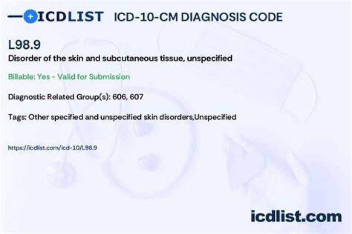 What is diagnosis code l98 9