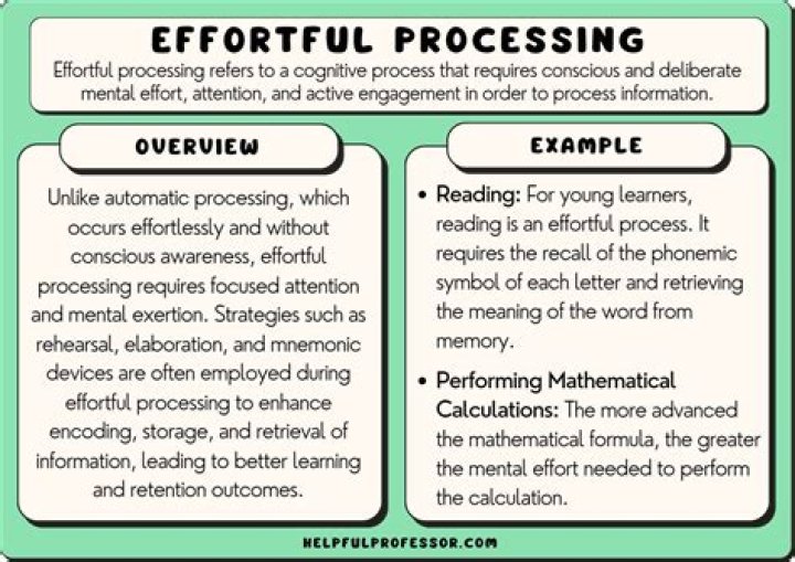 What is effortful processing
