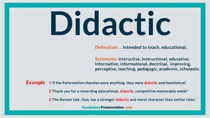 What is meant by didacticism