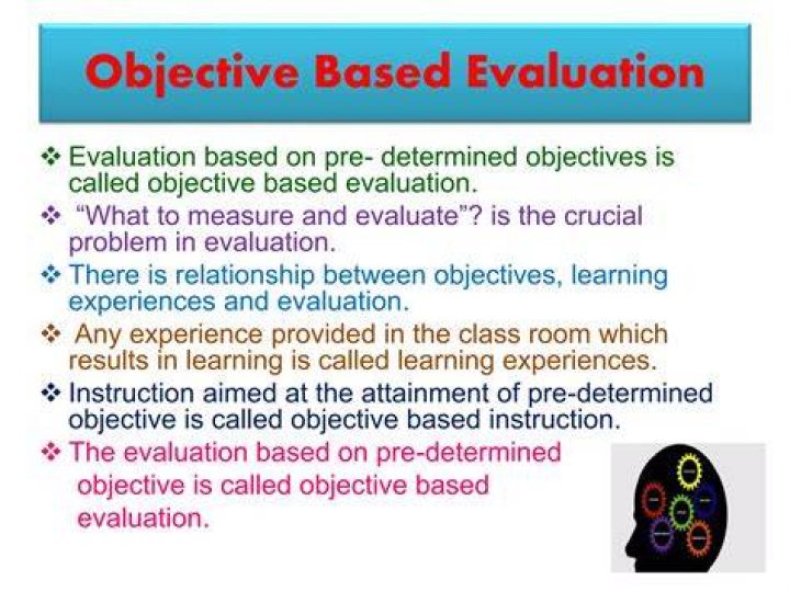 What is objective evaluation