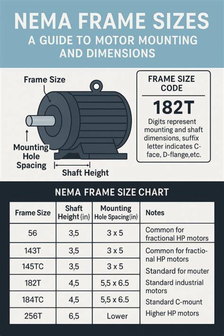 What is the motor frame size