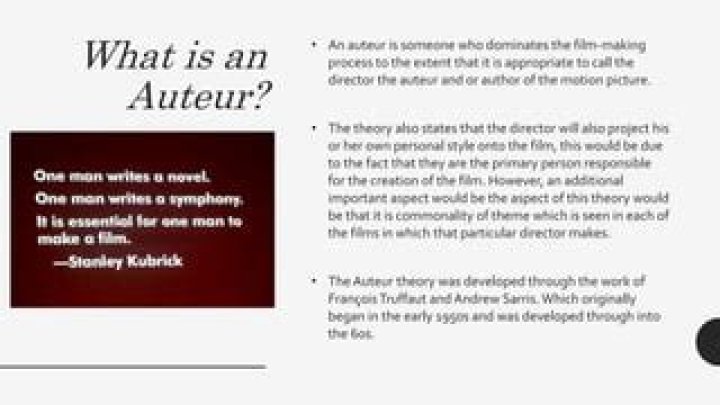 What makes someone an auteur