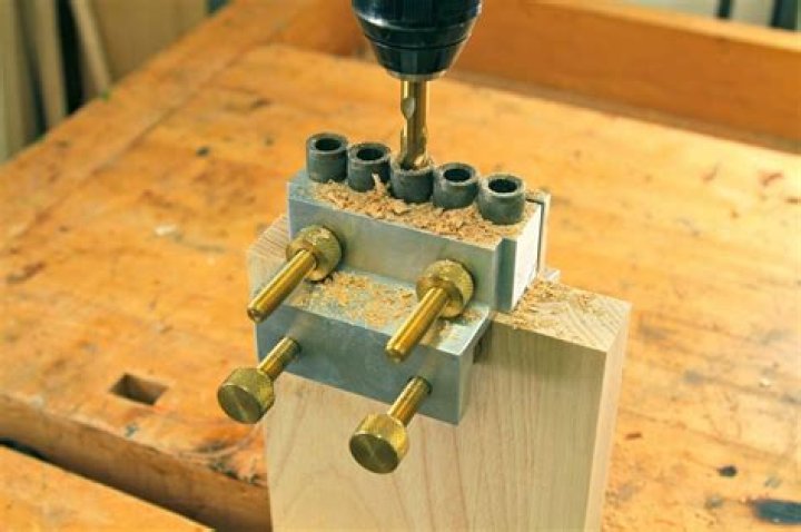 What tool makes dowel holes
