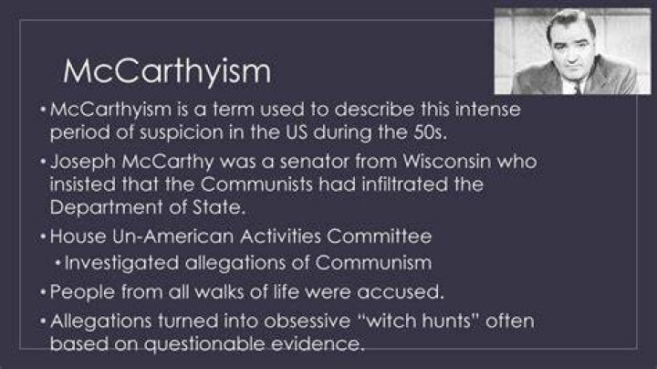 What was McCarthyism quizlet