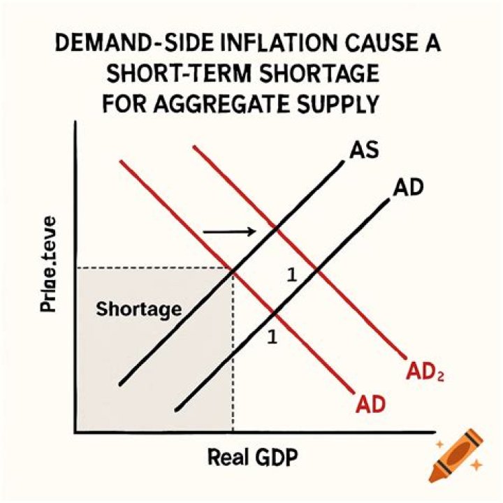 Where is shortage on a graph