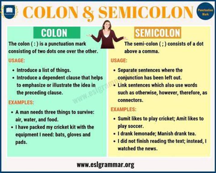 Which sentence uses a colon
