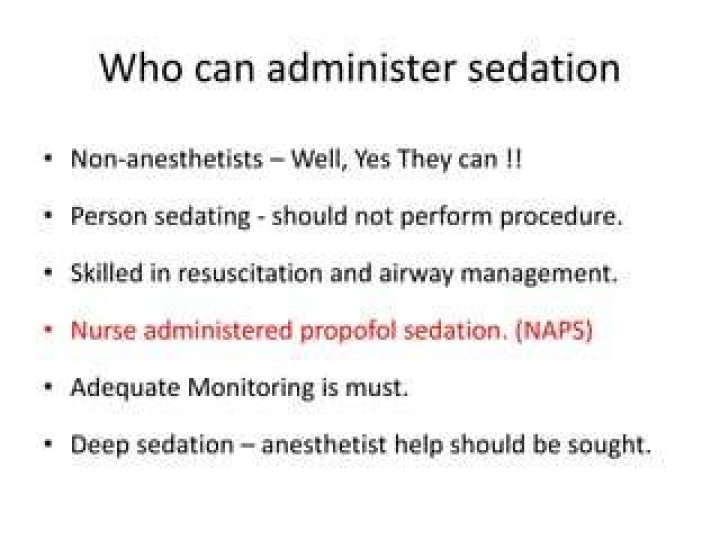 Who can administer sedation