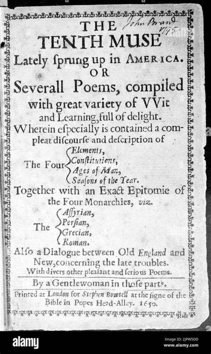Who published the tenth muse
